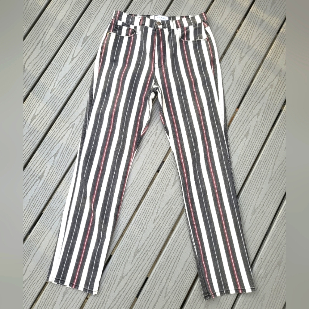 Frame Striped Jeans